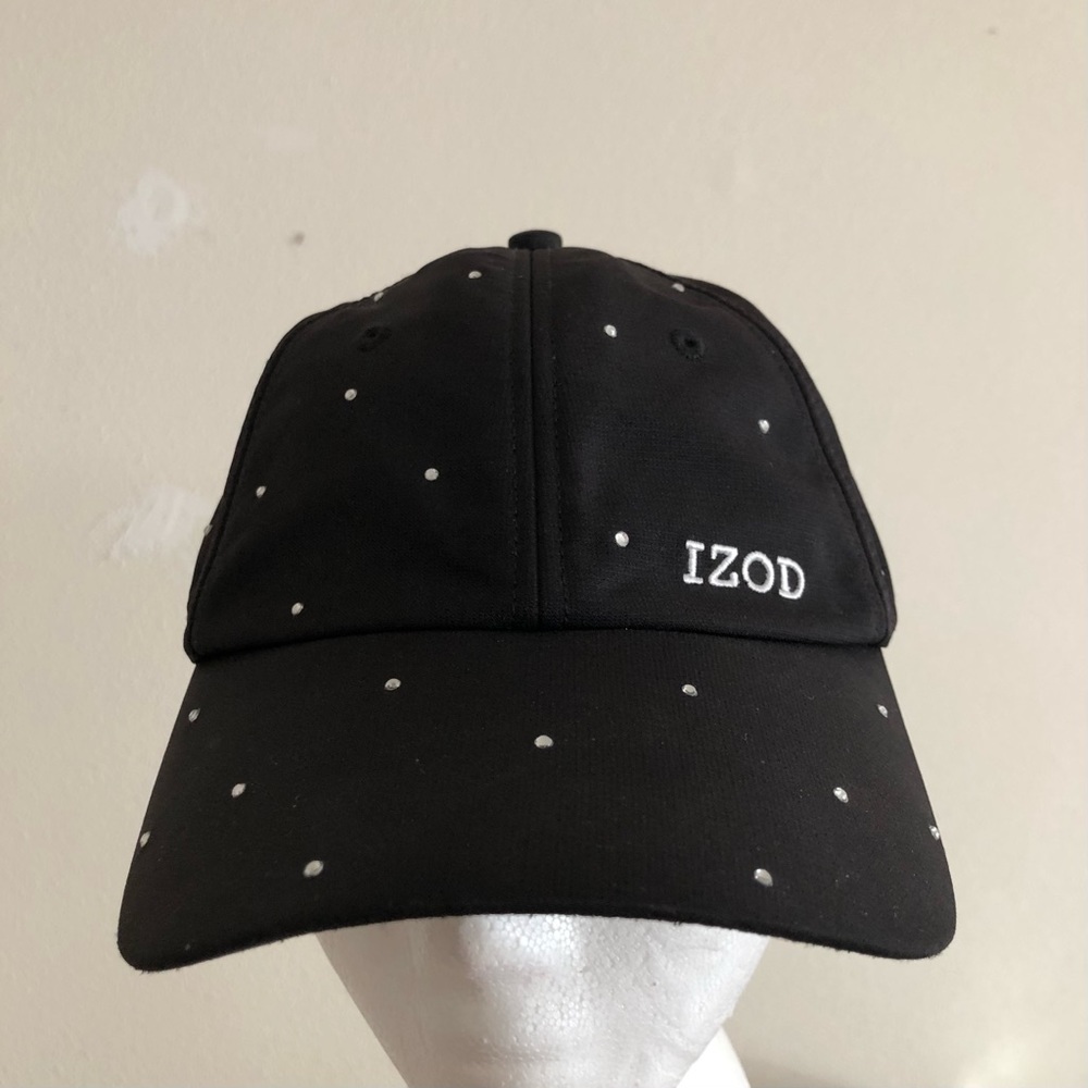 Izod XFG Black Rhinestone Studded Cap One Size - Picture 3 of 5